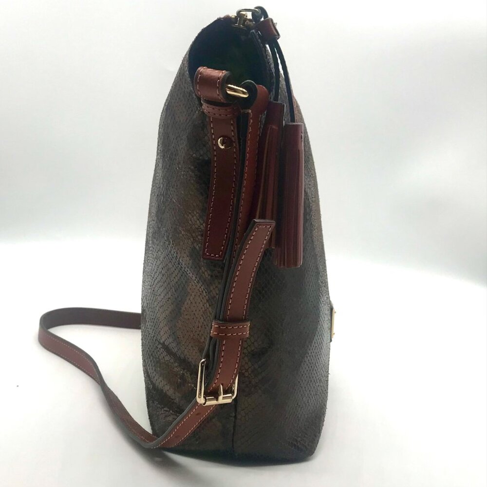 Dooney & Bourke Kitney Brown Python Leather Dixon… - image 3